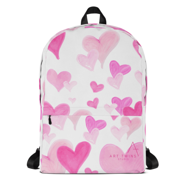 All of the Hearts Backpack, White