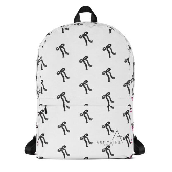 Black and White Bow Pattern Backpack