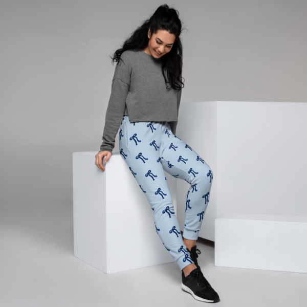 Blue Bow Print Joggers - Image 12