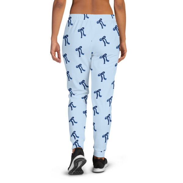 Blue Bow Print Joggers - Image 3