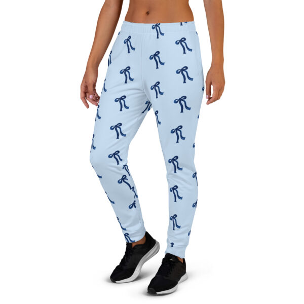 Blue Bow Print Joggers - Image 4