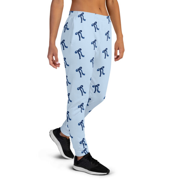 Blue Bow Print Joggers - Image 2
