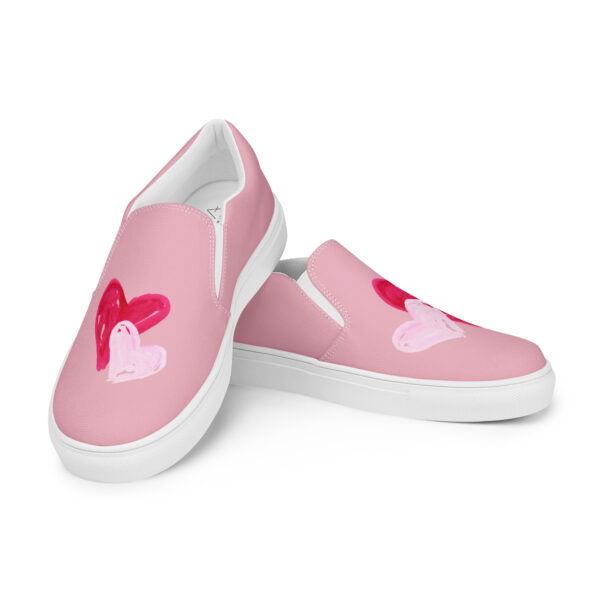 Pink and Red Heart Doodle Canvas Slides